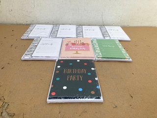 QTY OF ASSORTED ITEMS TO INCLUDE 50TH BIRTHDAY CARD INVITATIONS: LOCATION - H13