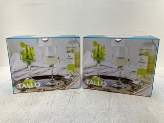 2 X BOXES OF 6 ARGON TABLEWARE TALLO 295ML WINE GLASSES: LOCATION - C15