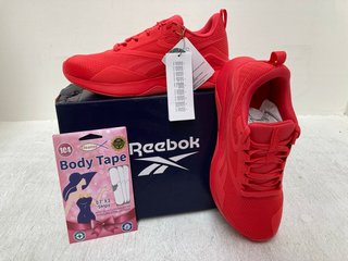 PAIR OF REEBOK NANOFLEX TRAINERS IN CHERRY - UK 8: LOCATION - C15