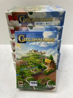 6 X ZMAN GAMES CARCASSONNE BOARD GAMES: LOCATION - C12