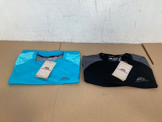 TRAILBERG GENEVA T-SHIRT IN BLACK - UK SIZE XL TO INCLUDE TRAILBERG GENEVA T-SHIRT IN AQUA - UK SIZE XL: LOCATION - WA3