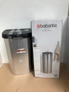 CURVER MISTRAL 50L TO INCLUDE BRABANTIA 30L TOUCH BIN: LOCATION - WA8