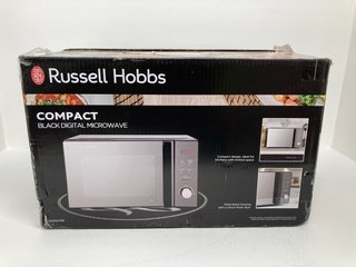 RUSSELL HOBBS 20L DIGITAL MICROWAVE IN BLACK - MODEL: RHM2076B: LOCATION - WA9