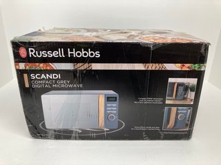 RUSSELL HOBBS 17L DIGITAL MICROWAVE IN GREY - MODEL: RHMD714G-MN: LOCATION - WA9