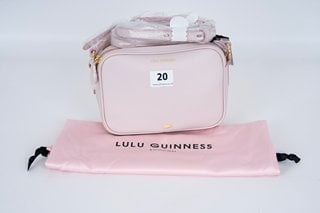 LULU GUINNESS LIP-PIN BLUSH LEATHER COLE CROSSBODY BAG - RRP £165: LOCATION - BOOTH