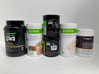 QTY OF ASSORTED HEALTH SUPPLEMENTS TO INCLUDE 2 X HERBALIFE24 CR7 DRIVE CARBOHYDRATE-ELECTROLYTE DRINK MIX POWDER IN ACAI BERRY FLAVOUR - BBE: FEB 2026: LOCATION - WA11