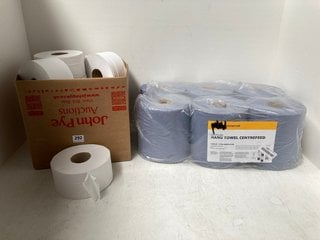 QTY OF PURELY SMILE TOILET 2 PLY ROLLS TO INCLUDE 6 X HAND TOWEL ROLLS: LOCATION - A15