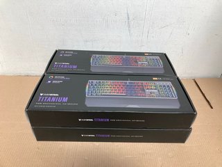 4 X OVERSTEEL TITANIUM RGB MECHANICAL SPANISH LAYOUT KEYBOARDS: LOCATION - A14