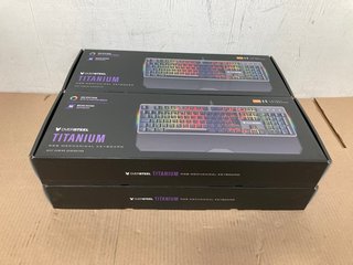 4 X OVERSTEEL TITANIUM RGB MECHANICAL SPANISH LAYOUT KEYBOARDS: LOCATION - A13