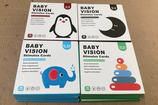 QTY OF BABY VISION STIMULUS CARDS IN VARIOUS DESIGNS FOR VARIOUS AGES: LOCATION - A3