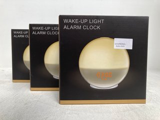 3 X ARTINABS SUNRISE WAKE-UP LIGHT ALARM CLOCKS WITH FM RADIO: LOCATION - A4