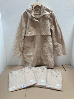 4 X COTSWOLD COLLECTIONS COATS IN CREAM - UK SIZE 16: LOCATION - WA1