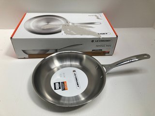 LE CREUSET POELE EN INOX STAINLESS STEEL 26CM FRYING PAN - RRP £126.99: LOCATION - A1