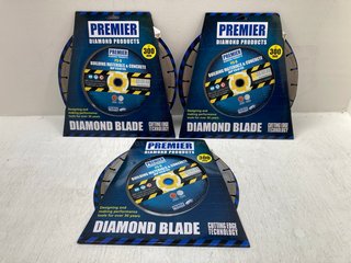 3 X DIAMOND BLADE P3-B 300MM CUTTING BLADES - MODEL DP15015 (PLEASE NOTE: 18+YEARS ONLY. ID MAY BE REQUIRED): LOCATION - B6