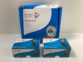 ALLIED NIPPON AND8502 COATED BRAKE DISCS FOR CITROEN/PEUGEOT TO ALSO INCLUDE 2 X ALLIED NIPPON ADB02351 BRAKE PADS FOR CITROEN/PEUGEOT: LOCATION - B8