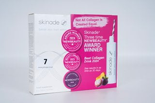 SKINADE 'BETTER SKIN FROM WITHIN' 5 X 150ML FOOD SUPPLEMENT COLLAGEN SKIN CARE SET(SEALED) - RRP £128: LOCATION - BOOTH