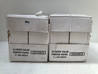 2 X BOXES OF A4 OFFICE PRINTER PAPER: LOCATION - B9