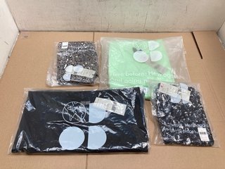 4 X ASSORTED WOMENS CLOTHES TO INCLUDE SWEATY BETTY LONDON DRIFT RACER DRESS IN BLACK - UK SIZE SMALL: LOCATION - WA2