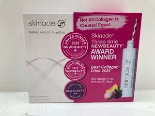 BOX OF 5 SKINADE 150ML COLLAGEN DRINK SUPPLEMENTS - BBE 2/25 - RRP £128: LOCATION - B12