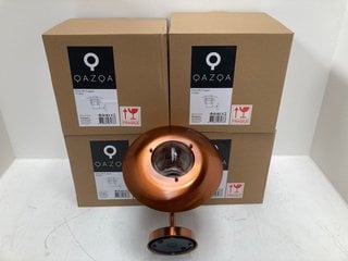 BOX OF 4 X QAZQA PRATO OUTDOOR WALL LIGHTS IN COPPER: LOCATION - B12