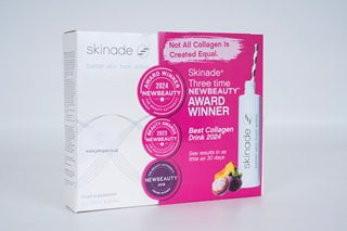 SKINADE 'BETTER SKIN FROM WITHIN' 5 X 150ML FOOD SUPPLEMENT COLLAGEN SKIN CARE SET(SEALED) - RRP £128: LOCATION - BOOTH