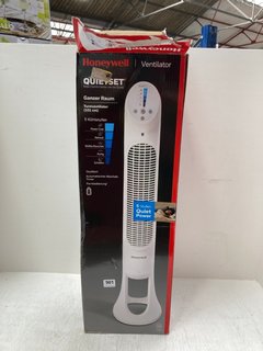 HONEYWELL QUIETSET OSCILLATING TOWER FAN IN WHITE: LOCATION - B15