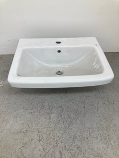 (COLLECTION ONLY) WALL HUNG WHITE WASHBASIN 55 CM: LOCATION - AR8