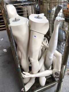 CAGE OF ASSORTED MANNEQUIN PARTS (CAGE NOT INCLUDED): LOCATION - A3 (KERBSIDE PALLET DELIVERY)