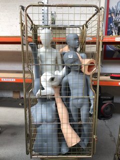 CAGE OF ASSORTED MANNEQUIN PARTS (CAGE NOT INCLUDED): LOCATION - A3 (KERBSIDE PALLET DELIVERY)