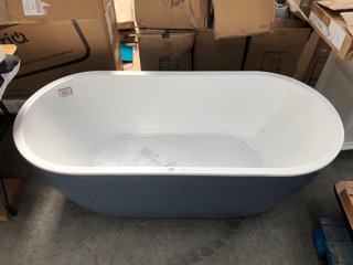 (COLLECTION ONLY) SION MATT BLUE FREESTANDING DOUBLE ENDED BATH 1645 X 745 X 580: LOCATION - B5