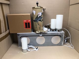 (COLLECTION ONLY) QTY OF ASSORTED JOHN LEWIS & PARTNERS LIGHTING ITEMS TO INCLUDE MITCH TOUCH LAMP SET OF 2 IN GREY: LOCATION - A5