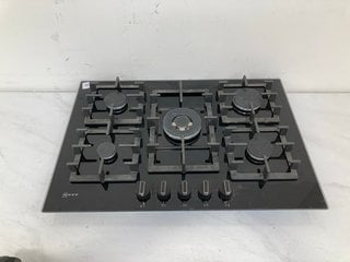 (COLLECTION ONLY) NEFF 5 ZONE GASONGLASS GAS HOB 75CM IN BLACK RRP £499: LOCATION - AR10