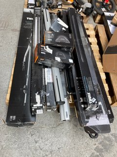 QTY OF ASSORTED BIKE ITEM TO INCLUDE THULE WINGBAR EVO 127 BIKE CARRIER: LOCATION - A7 (KERBSIDE PALLET DELIVERY)