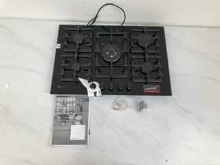 (COLLECTION ONLY) NEFF 5 ZONE GASONGLASS GAS HOB 75CM IN BLACK RRP £499: LOCATION - AR10