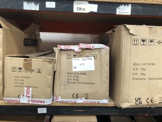 QTY OF ASSORTED KITCHEN APPLIANCES TO INCLUDE COOKOLOGY CHIMNEY COOKER HOOD IN BLACK LINT1001BK: LOCATION - BR11 (KERBSIDE PALLET DELIVERY)