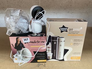 4 X ASSORTED BABY ITEMS TO INCLUDE TOMMEE TIPPEE MADE FOR ME IN-BRA WEARABLE BREAST PUMP: LOCATION - BR12