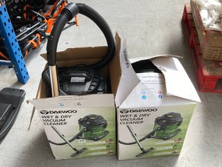 2 X DAEWOO WET & DRY VACUUM CLEANERS: LOCATION - BR15