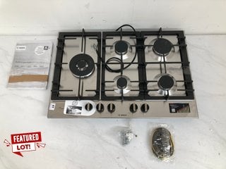 BOSCH 5 BURNER BUILT IN GAS HOB IN STAINLESS STEEL 75CM RRP £579: LOCATION - AR11