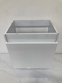 BATHROOM GLOSS WHITE WALL HUNG BASIN 1 DRAWER VANITY UNIT: LOCATION - AR8