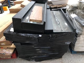 PALLET OF ASSORTED HOUSEHOLD ITEMS TO INCLUDE AMBERGLO DENALL WALL HUNG FIREPLACE SUITE: LOCATION - B6 (KERBSIDE PALLET DELIVERY)