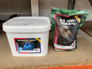 (COLLECTION ONLY) BLEADER GUARD 4.5KG SUPER STRENGTH RESPIRATORY HORSE PELLETS TO INCLUDE 1KG EA MINT HORSE TREATS: LOCATION - AR14