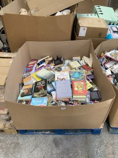 QTY OF ASSORTED BOOKS & DVDS TO INCLUDE THE WAR WHITE BOOK BY MARK THOMPSON: LOCATION - A7 (KERBSIDE PALLET DELIVERY)