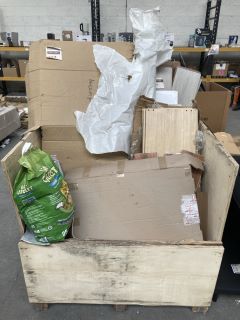 PALLET OF ASSORTED ITEMS TO INCLUDE FLAT PACK FURNITURE SPARE PARTS: LOCATION - B2 (KERBSIDE PALLET DELIVERY)