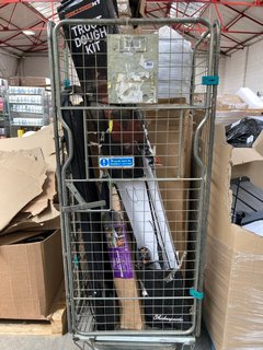 QTY OF ASSORTED ITEMS TO INCLUDE ROLLED SPRUNG MATTRESS (CAGE NOT INCLUDED): LOCATION - B8 (KERBSIDE PALLET DELIVERY)