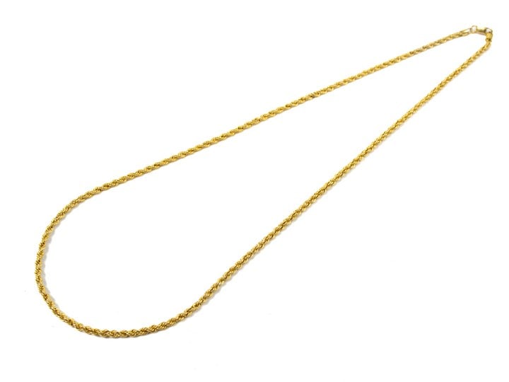 14K Yellow Rope Chain, 51cm, 4.5g (VAT Only Payable on Buyers Premium)