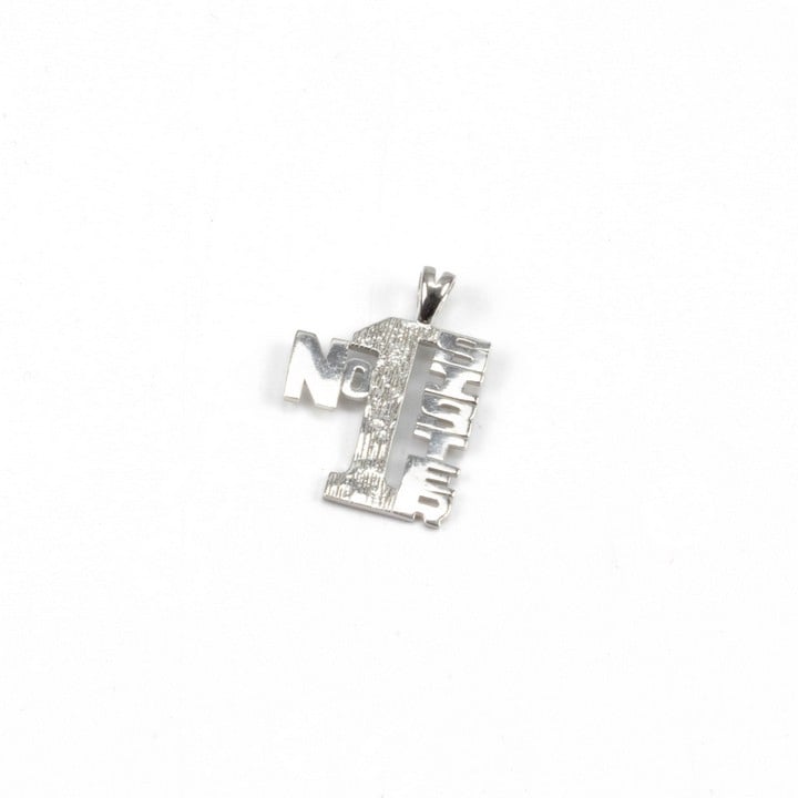 Silver No 1 Sister Pendant, 3cm, 2.9g