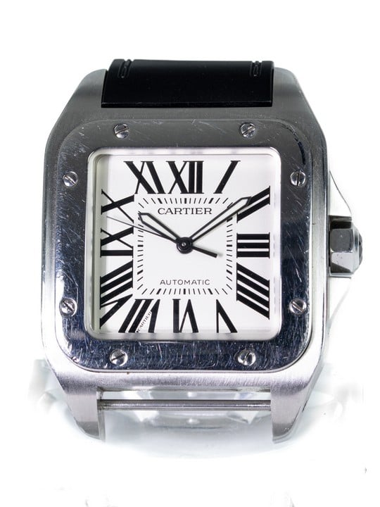 Cartier Santos 100 Automatic Watch. Please see full description below, including important notes prior to bidding.