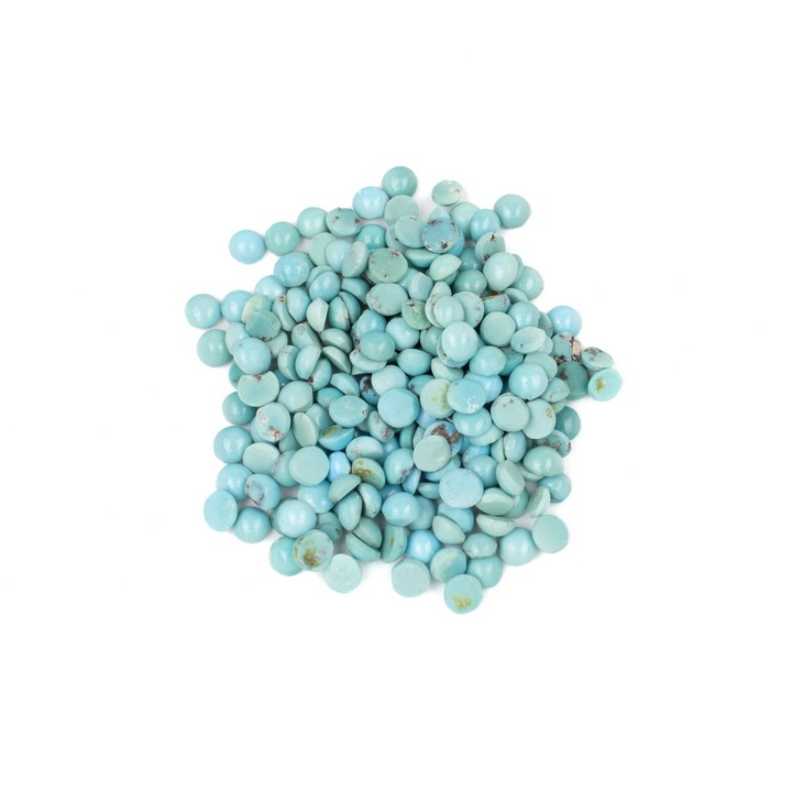 69.55ct Turquoise Cabochon Round-cut Parcel of Gemstones, 4.75mm