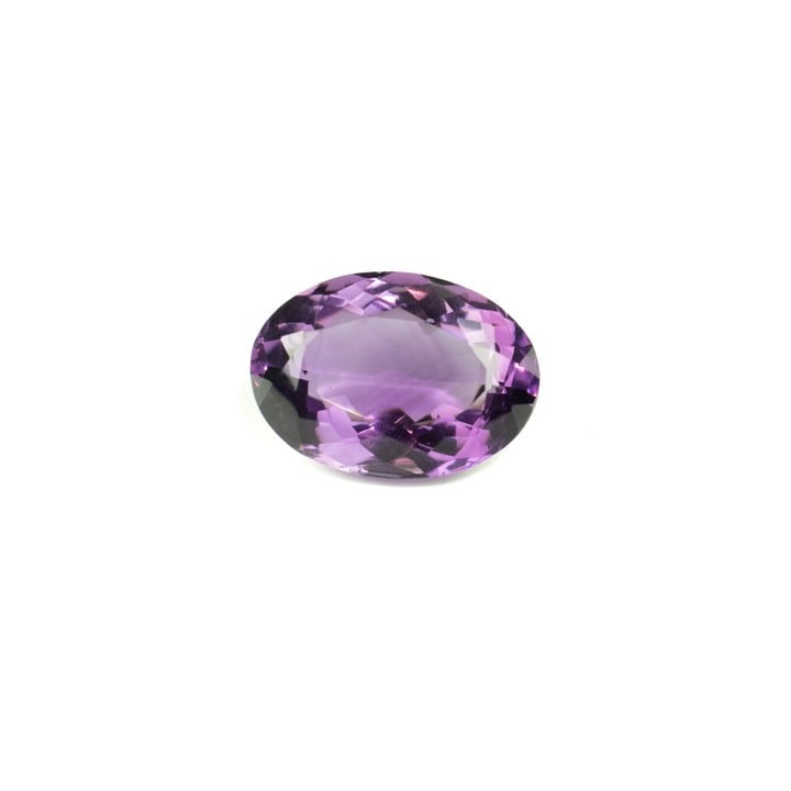 29.41ct Amethyst Faceted Oval-cut Single Gemstone, 25x18mm