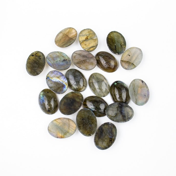 178.00ct Labradorite Cabochon Oval-cut Parcel of Gemstones, 18x13mm